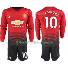 Fußballtrikots Manchester United RASHFORD 10 Kinder 2018-2019 Langarm Heimtrikotsatz kaufen